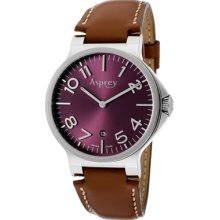 Asprey of London Watches 'NO.8' Men's Purple Dial Quartz Watch With Da