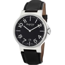 Asprey of London Watches 'NO.8' Men's Black Dial Quartz Watch With Dat