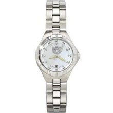 AUBURN UNIV 'AU' PEARL WOMAN'S BRACELET WATCH MOP DIAL