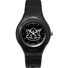 Auburn University Watch - Shadow Edition with Black PU Rubber Bracelet