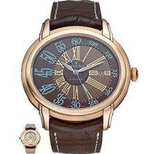 Audemars Piguet Watches Millenary Men's Automatic 18K Rose Gold Brown