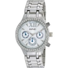 August Steiner As8040ss Crystal Multifunction Bracelet Womens Watch