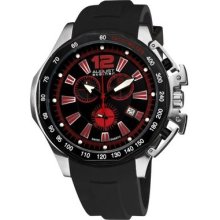 August Steiner Men's Asa803r Stainless Steel Sport Chronograph Gmt Watch