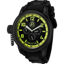 Authentic Invicta Russian Diver Chronograph Black Dial & Yellow Hands