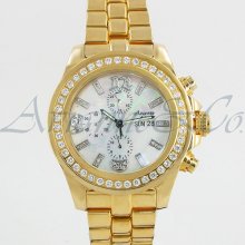 Avianne & Co. Mens Solid Gold Plated Essence Collection Diamond Watch 3.50 Ctw