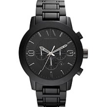 AX Armani Exchange Watch, Mens Chronograph Black Aluminum Bracelet 49m