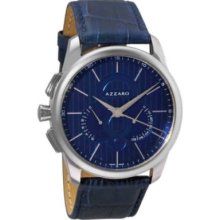 Azzaro Men s Legend Swiss Made Quartz Retrograde Leather Strap Watch