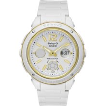 Baby-g Watch, Womens Analog Digital White Resin Strap 48x43mm BGA151-7