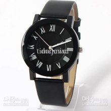 Bariho New Fashion Round Case Leather Analog Quartz Wrist Watch Stee