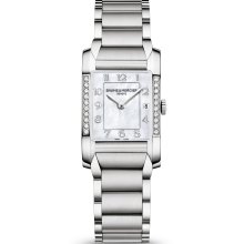 Baume & Mercier Women's Hampton Classic White Mother Of Pearl Dial Watch MOA10051