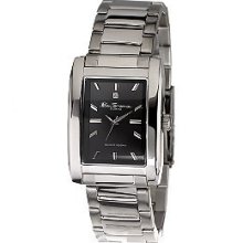 Ben Sherman Black Diamond Rectangular Stainless Steel Gents Watch R741