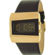Black Dice Men's 'Chill' Black Leather Strap Digital Watch (BD-057-05)