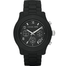 Black Michael Kors Black Silicone Watch - Jewelry