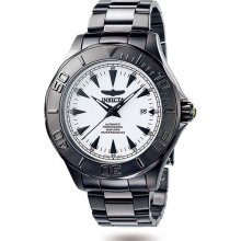 Black Stainless Steel Pro Diver Automatic White Dial
