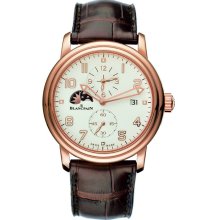 Blancpain Leman Men GMT White Dial Rose Gold