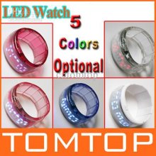 Brand New Multi-colors Tsp Jelly Glow Bracelet Led Digital Wrist Wat