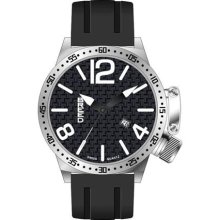 Breed Lucan 3002 Men's Sports Analog Watch - Silver Bezel/ Black Dial