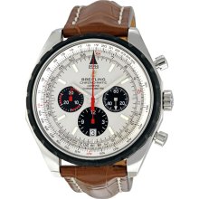 Breitling Chronomatic 49 Silver Dial Chronograph Mens Watch A1436002-G658BRCT