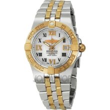 Breitling Galactic 30 Mother of Pearl Dial Two-Tone Ladies Watch ...