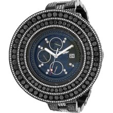 Breitling Super Avenger Mens Diamond Watch with Black Diamonds 65.00 Ctw