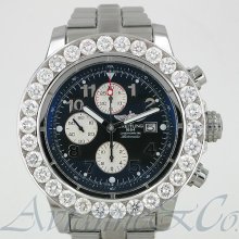 Breitling Super Avenger Mens Diamond Watch 11.51 Ctw