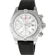 Bretling Super Avenger White Dial Chronograph Mens Watch A1337011-A660BKPD