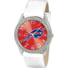 Buffalo Bill wrist watch : Buffalo Bills Ladies Stainless Steel Analog Glitz Watch