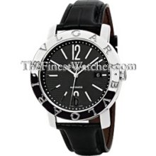 Bulgari Bvlgari Xl Black Dial 42mm Automatic Alligator Bb42bsldauto Ret: $4,750