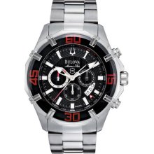 Bulova 96B154 Watch Marine Star Mens - Black Dial