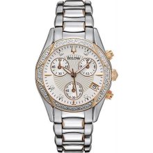 Bulova 98R149 Women's Diamond Stainless Steel Band White MOP Dial Watch