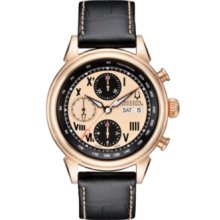 Bulova Accutron Watch, Mens Swiss Chronograph Automatic Gemini Black L
