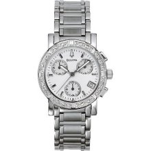 Bulova Diamond Collection Chronograph Ladies' Watch in Stainless Steel