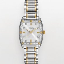 Bulova Highbridge Two Tone Stainless Steel Diamond Accent Watch -