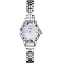 Bulova Ladies Diamond Stainless Steel Bracelet 96P129 Watch