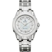 Bulova Ladies` Precisionist Watch With Mother Of Pearl Dial