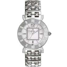 Bulova Ladies Stainless Steel Diamond Bracelet Mother of Pearl Dress Watch model 96R103