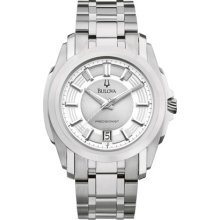 Bulova Longwood Precisionist Mens Stainless Watch - Stainless Bracelet - Silver Dial - 96B130