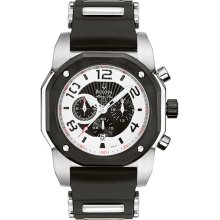 Bulova Men's Marine Star Chronograph Black Bezel Black Dial Rubber Strap 98B139