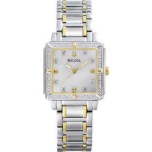 Bulova Sports Japanese Quartz Mother Of Pearl Dial Womens Wrist Watches 98r112