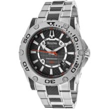 Bulova Watches Men's Precisionist Automatic Black Dial Stainless Steel