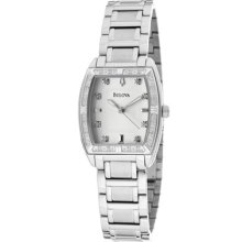 Bulova Watches Women's Highbridge Diamond White Dial Stainless Steel S