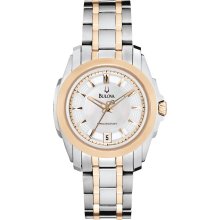 Bulova Womens Precisionist Stainless Watch - Silver Bracelet - White Dial - 98M106