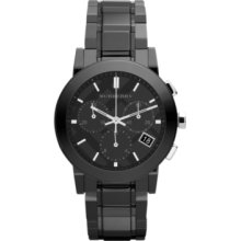 Burberry Watch, Swiss Chronograph Black Ceramic Bracelet 38mm BU9081