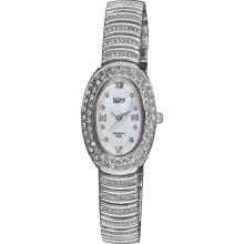 Burgi Women's Diamond Oval Quartz Bracelet Watch (Ladies quartz bracelet watch)