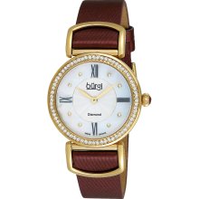 Burgi Women's Swiss Quartz Diamond Strap Watch (Ladies Swiss quartz diamond watch)