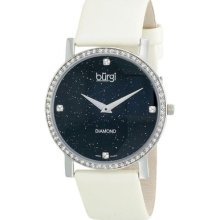 Burgi Women's Swiss Quartz Diamond Strap Watch