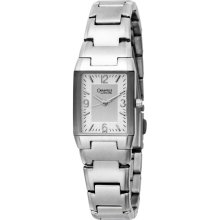 CARAVELLE By Bulova New Ladies Analog Rectangular Watch Silver-Tone Bracelet