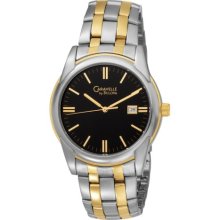 Caravelle Mens Two-Tone Date Watch - Bracelet - Water