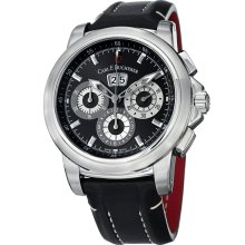 Carl F. Bucherer Men's 'Patravi' Black Dial Chronograph Watch