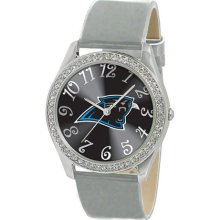 Carolina Panthers watches : Carolina Panthers Ladies Stainless Steel Analog Glitz Watch